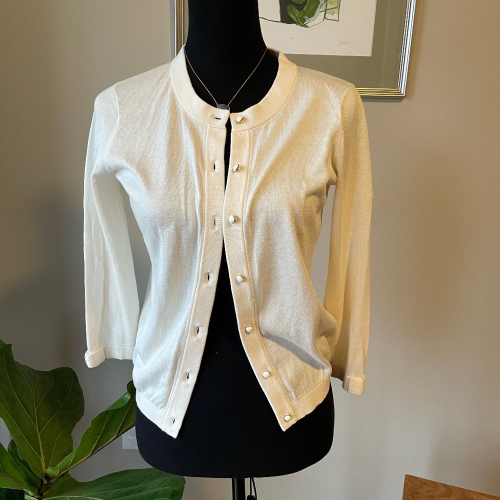 Kate Spade size S cream cardigan